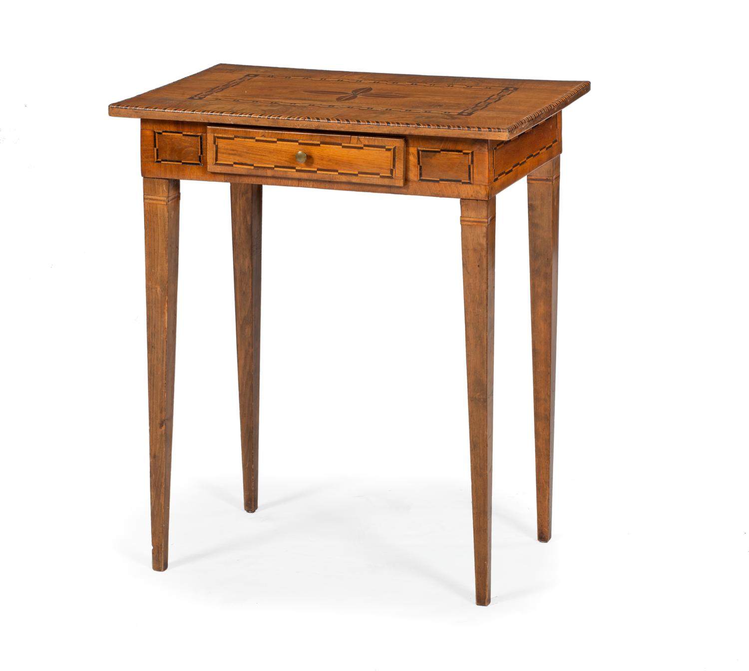 A Continental Marquetry and Parquetry Work Table