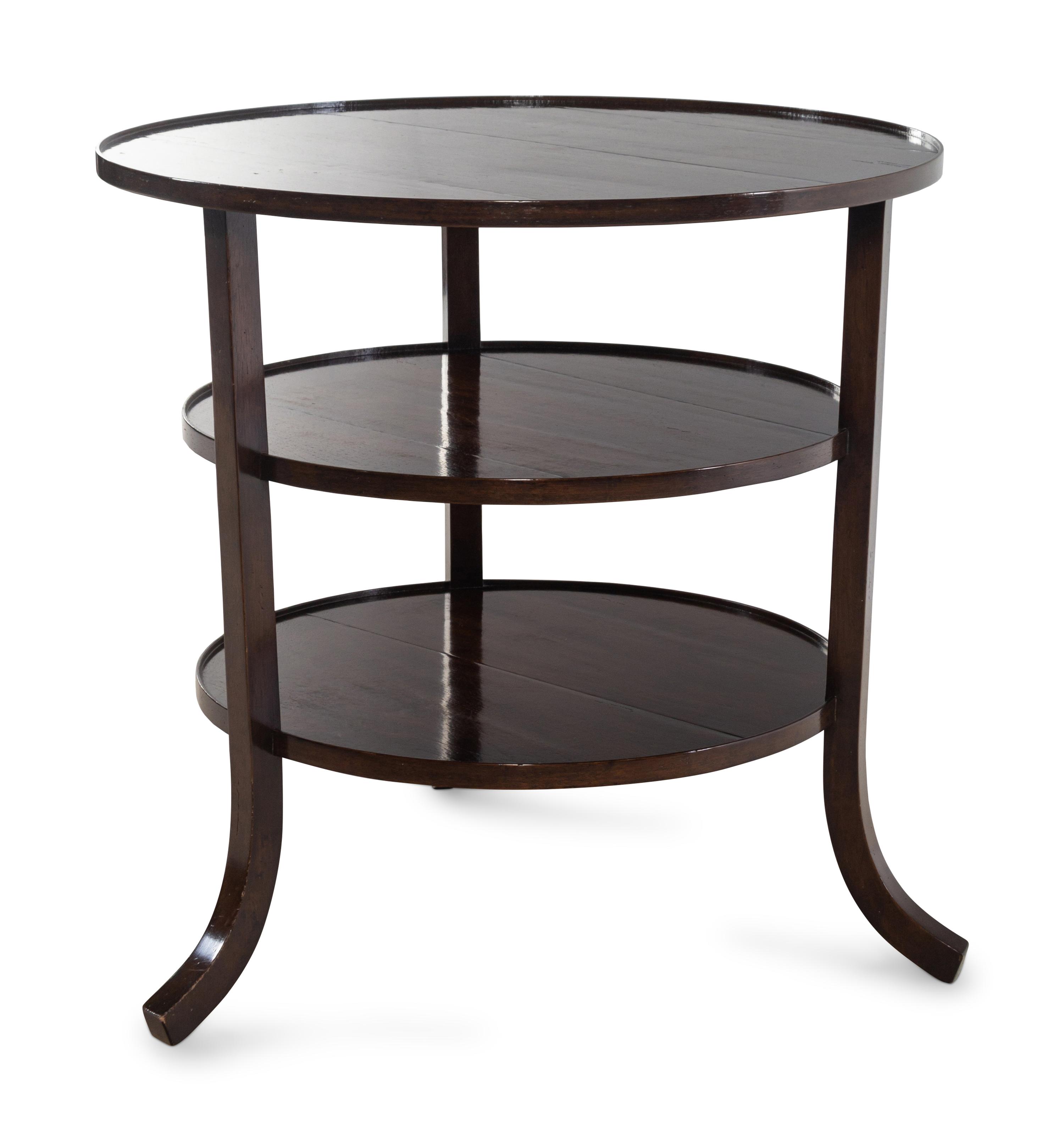 A Custom Rose Tarlow Melrose House Three-Tier Side Table