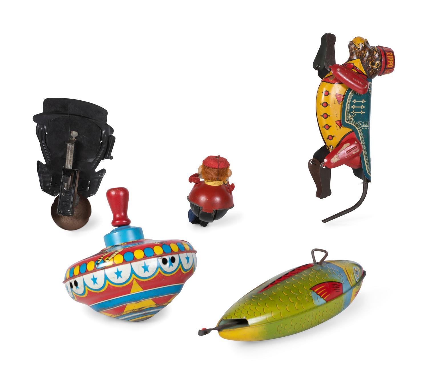 Four Tin Lithograph Toys