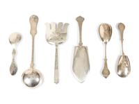 A Group of Silver Serving Flatware