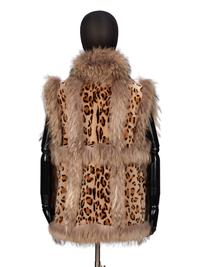 Zuki, Printed Fox Fur and Mink Vest