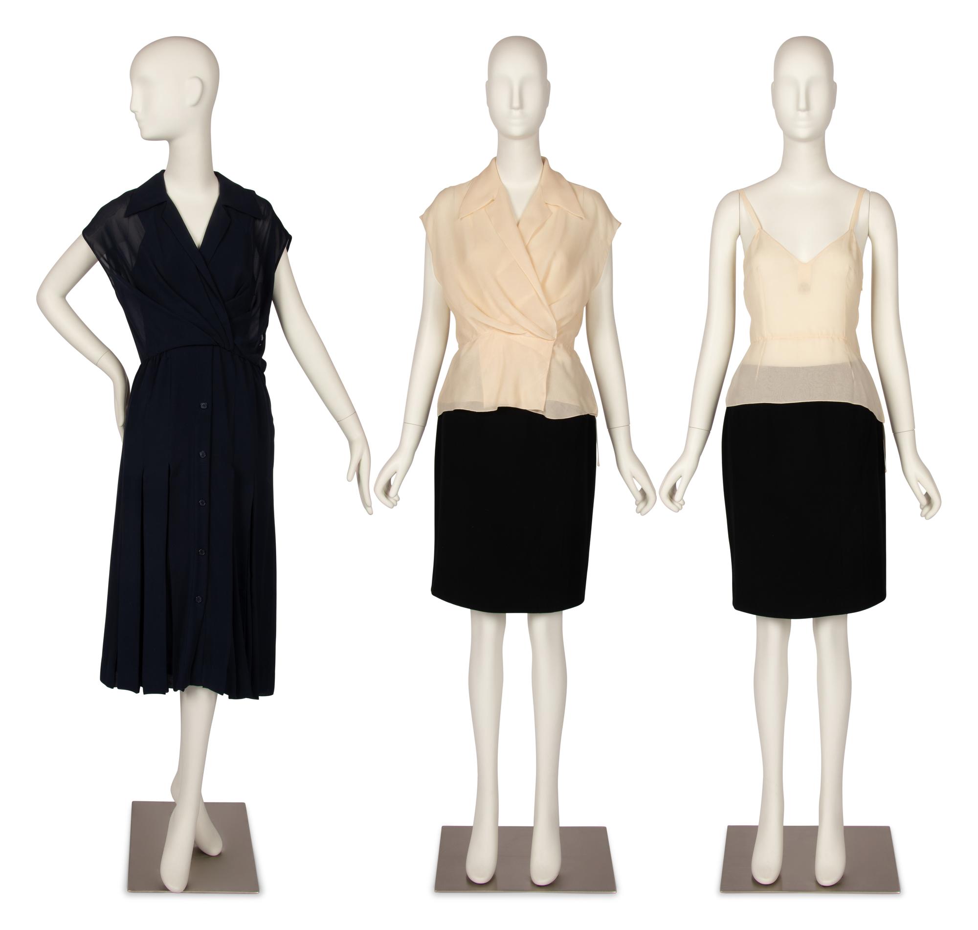 Two Unlabeled Pieces Attributed to Haute Couture: Top and Dress