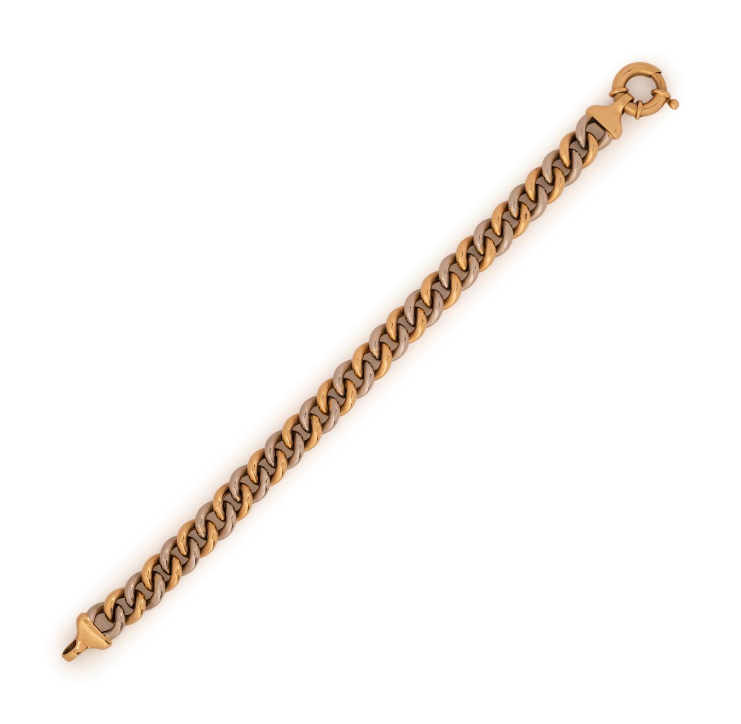 YELLOW GOLD AND PLATINUM BRACELET