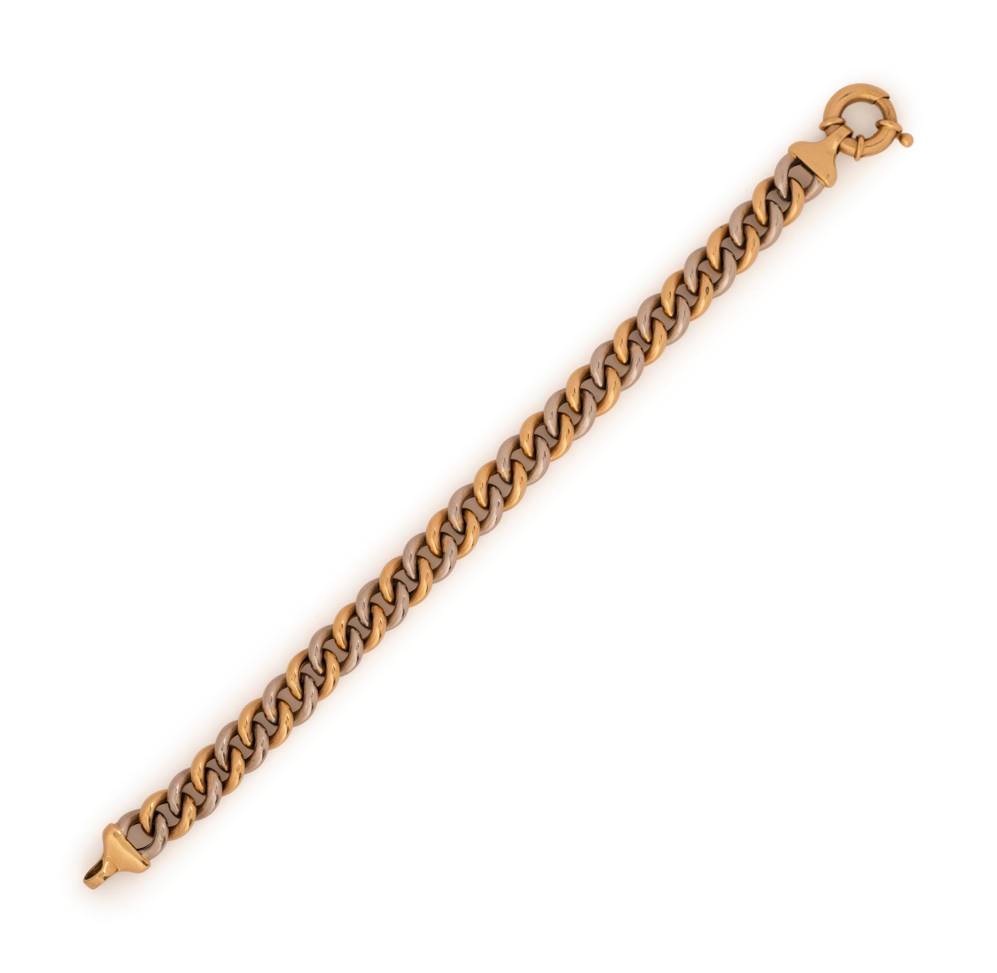 YELLOW GOLD AND PLATINUM BRACELET