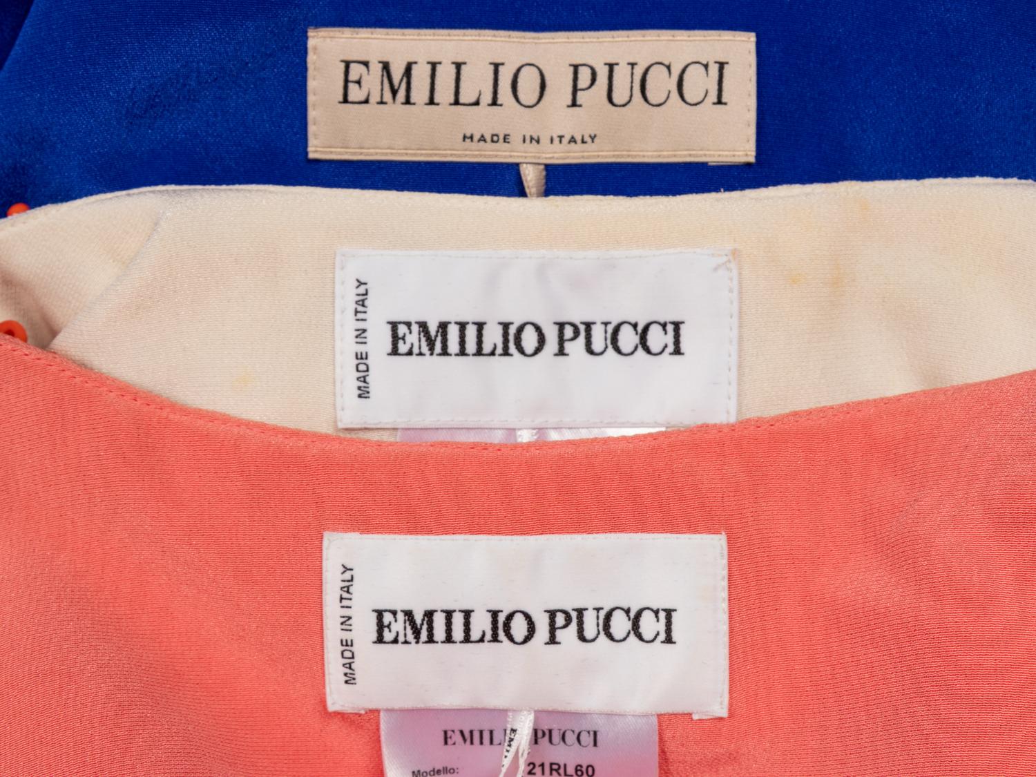 EMILIO PUCCI, THREE EMBELLISHED BLOUSES