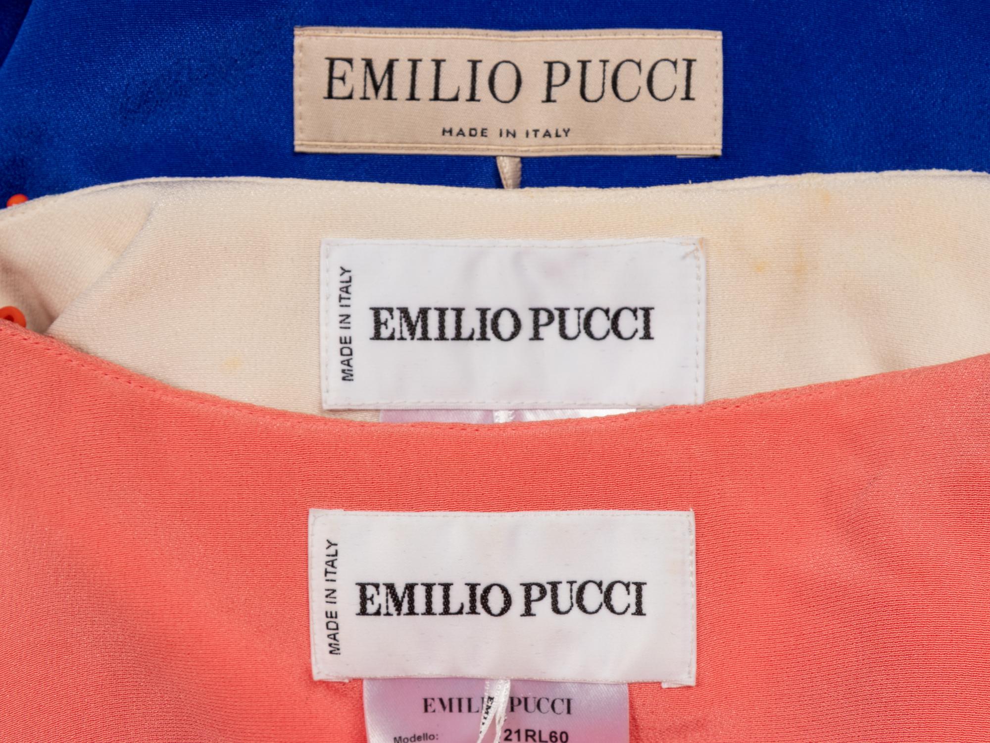 EMILIO PUCCI, THREE EMBELLISHED BLOUSES