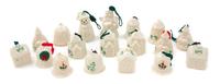 Sixteen Belleek Diminutive Bells Height of tallest 3 1/2 inches. — SEVENTH GOLD MARK (1980-1993)
