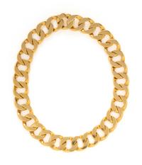 VERDURA, YELLOW GOLD CURB LINK NECKLACE