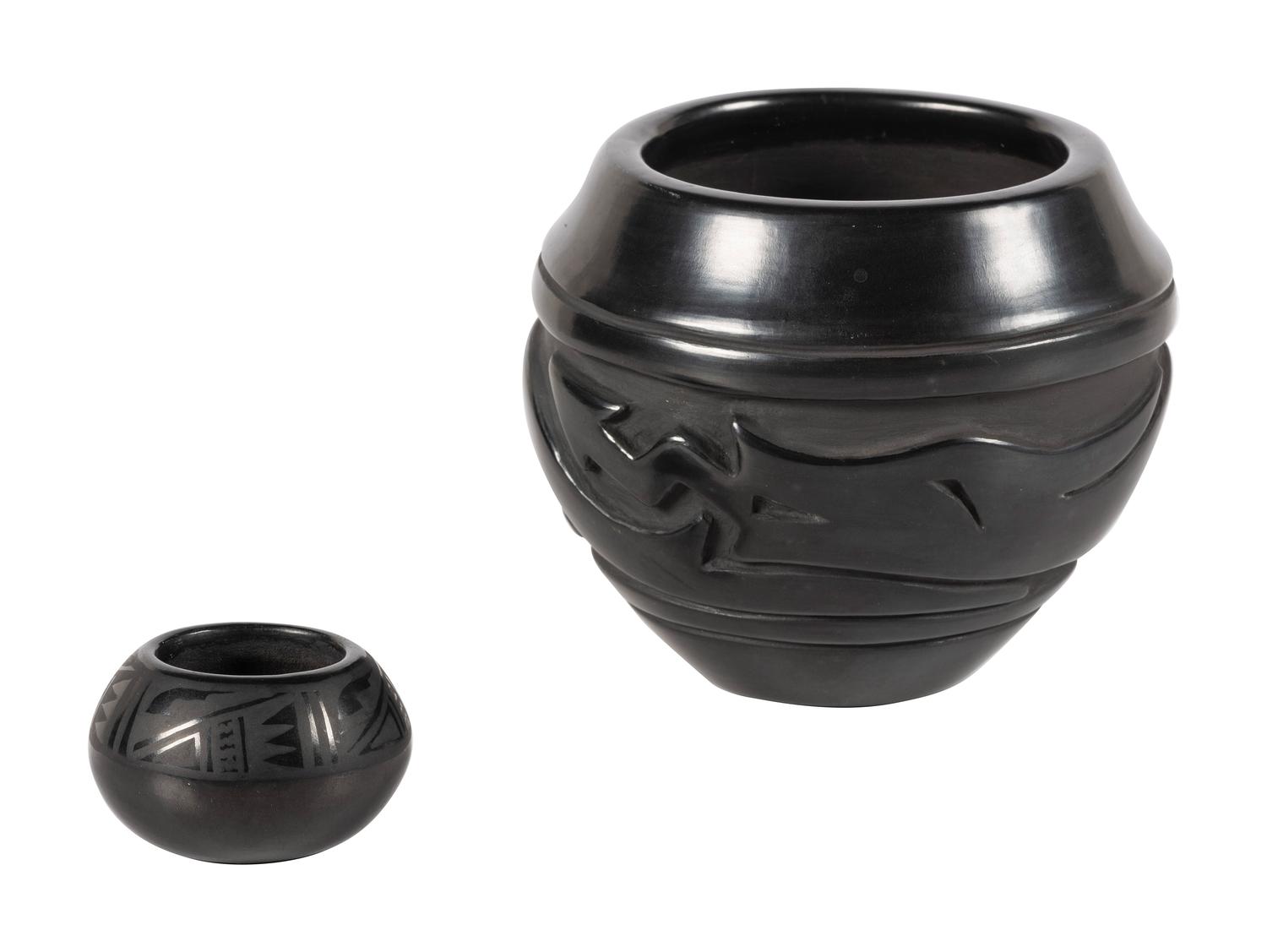 Blackware Pottery Jars