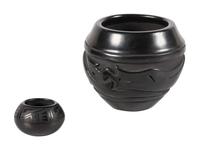 Blackware Pottery Jars