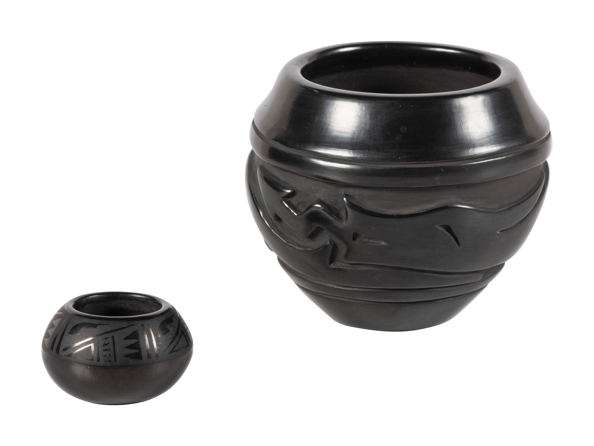 Blackware Pottery Jars