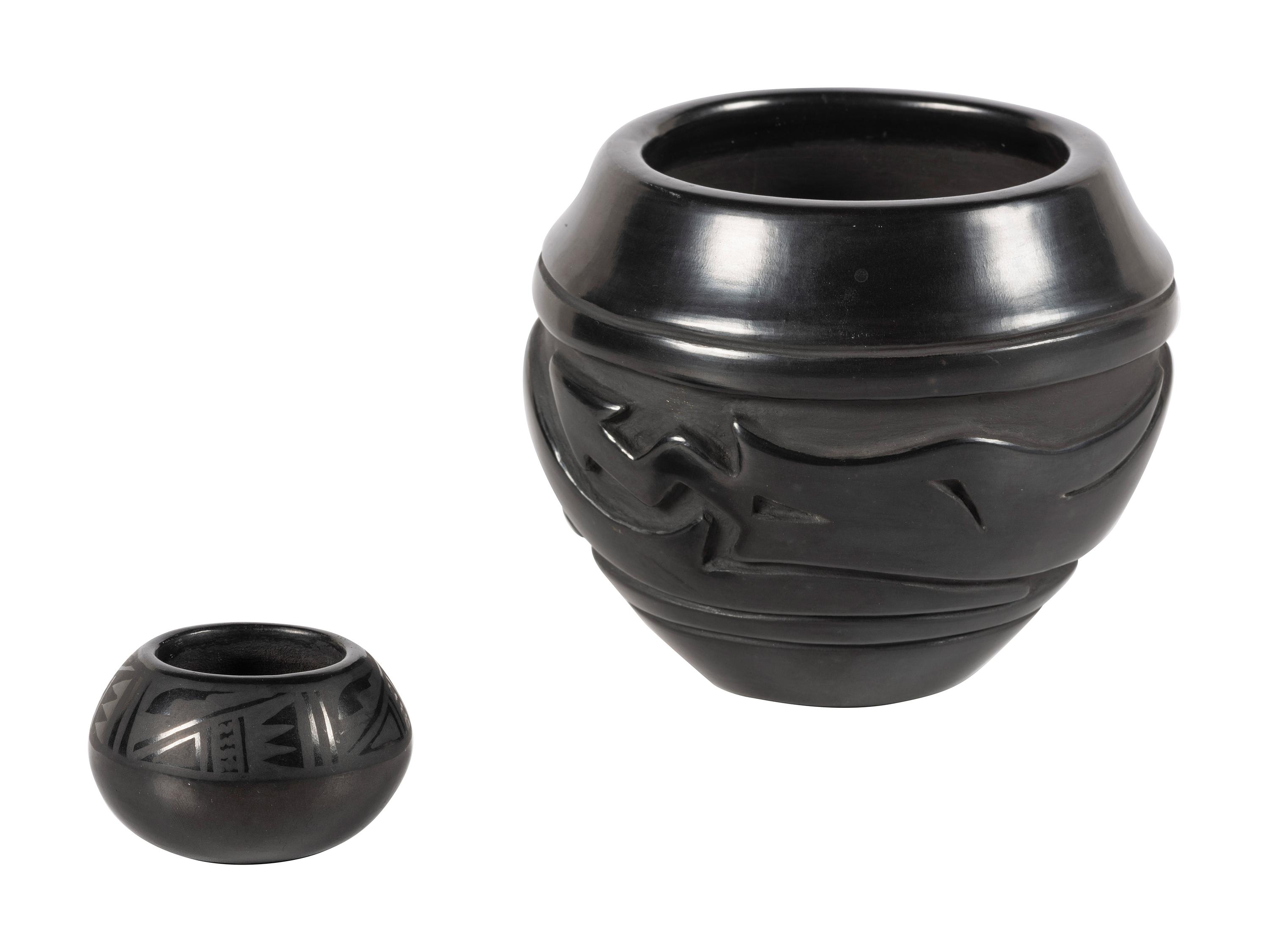 Blackware Pottery Jars