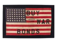 [FLAGS - WORLD WAR I]. 48-star "Buy War Bonds" American parade flag. 1918.