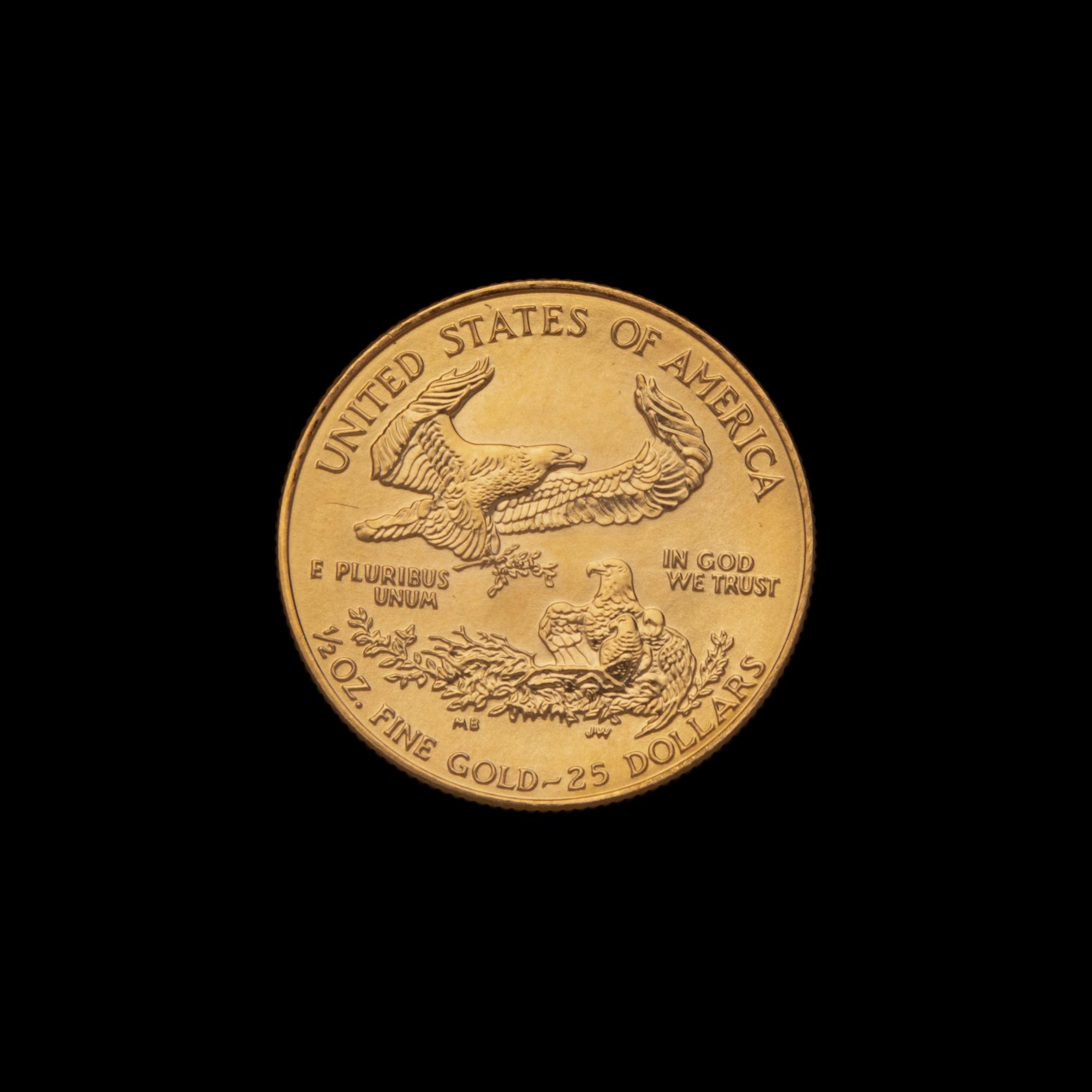 A 1998 Gold Eagle $25 1/2 oz. Gold Coin