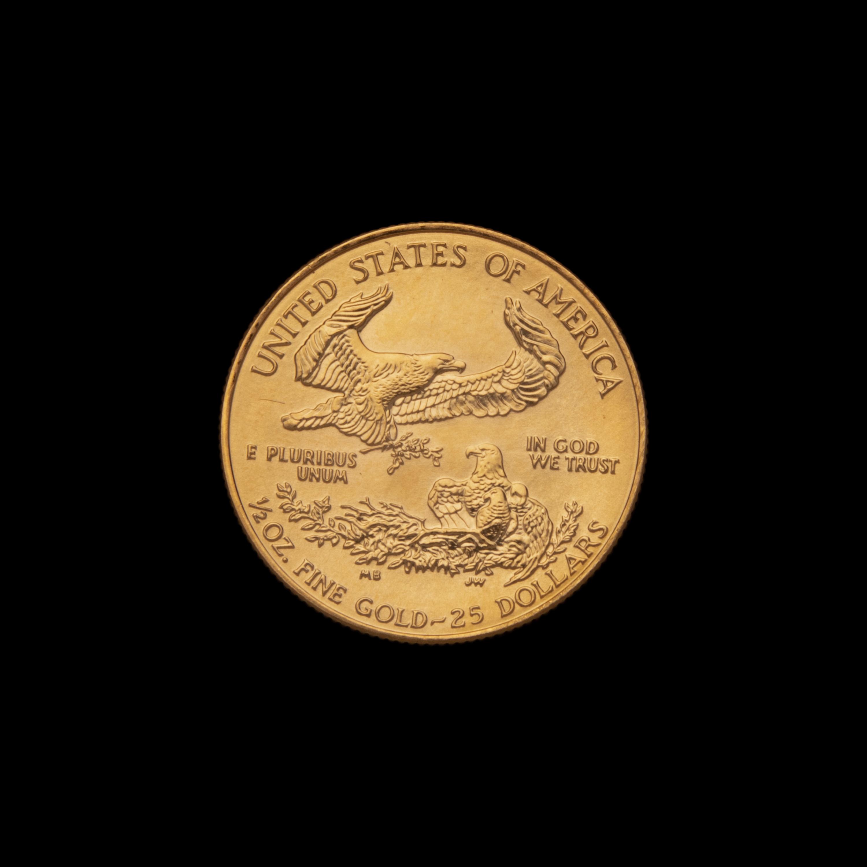 A 1998 Gold Eagle $25 1/2 oz. Gold Coin