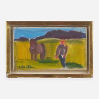 Louisa Matthíasdóttir (Icelandic, 1917-2000) Two Icelandic Scenes