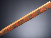 Mandan-Hidatsa Painted Wood Quirt