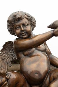 A Pompeiian Style Patinated Bronze Fountain