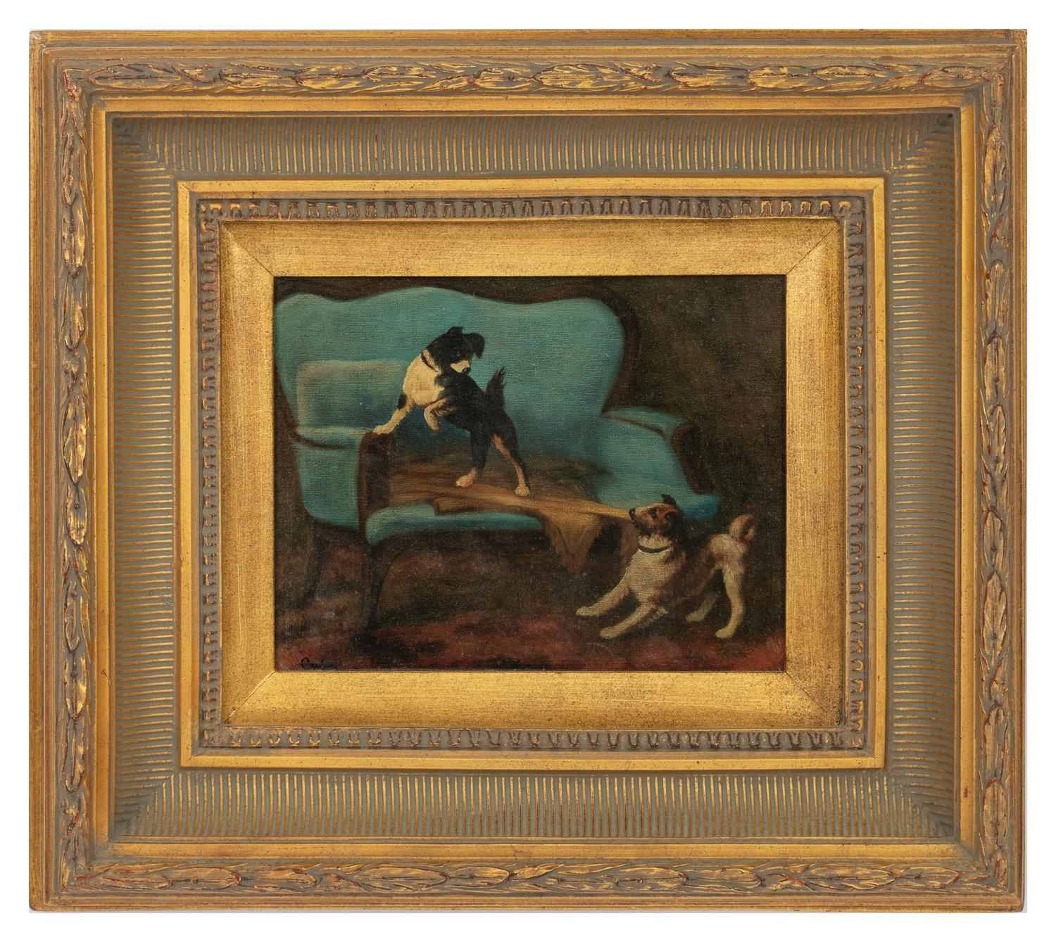 A Pair of Paintings of Dogs