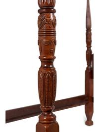 A Chippendale Style Carved Mahogany Four-Post Tester Bed
