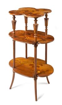 Three-Tier Etagere with Marquetry Inlay