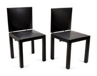 Eight Italian Chrome and Leather Chairs