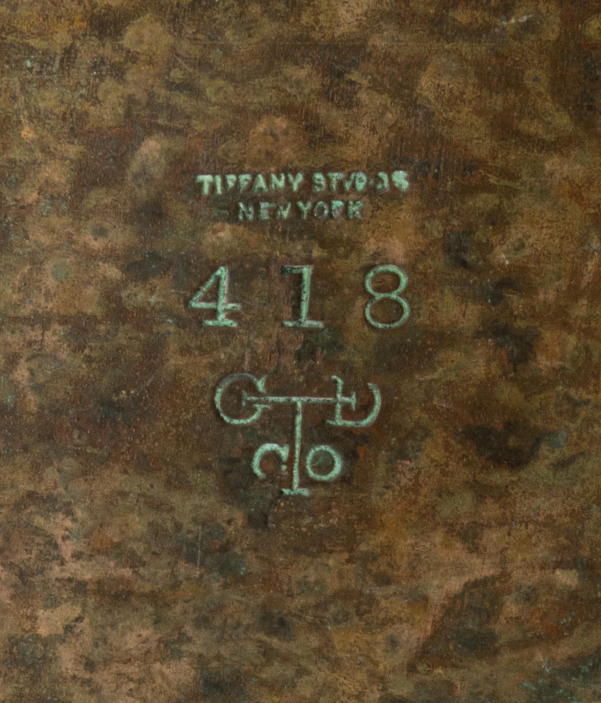 Tiffany Studios, EARLY 20TH CENTURY, a Zodiac pattern letter holder (418)