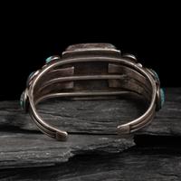 Navajo Turquoise Cluster Cuff Bracelet