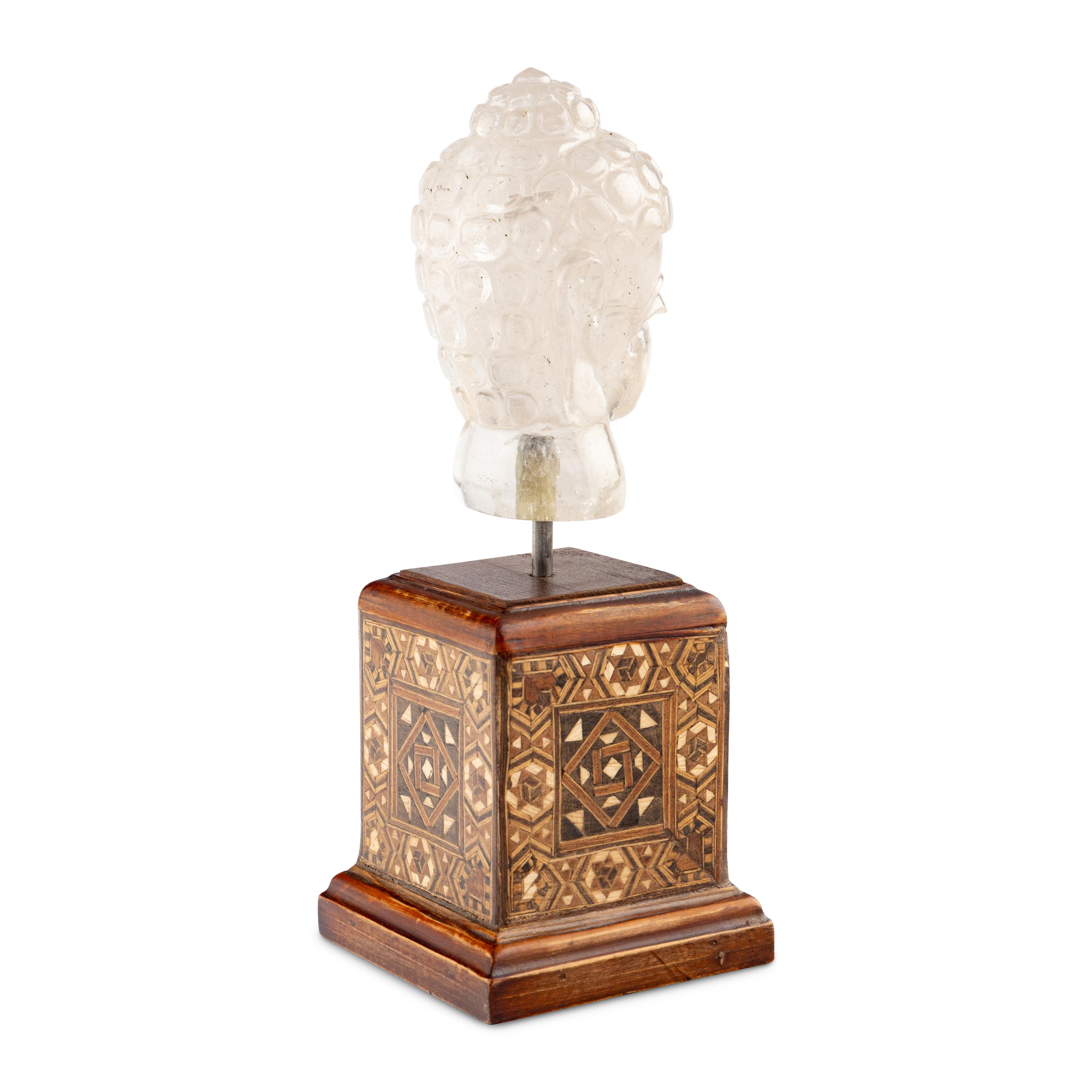A Chinese Carved Rock Crystal Buddha
