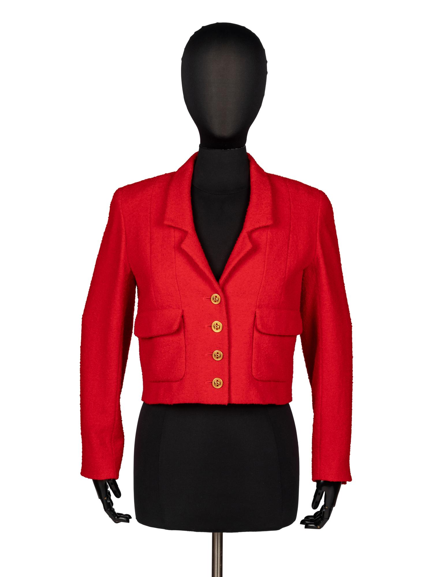CHANEL, CROPPED TWEED JACKET