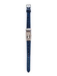 BULOVA, WHITE GOLD, DIAMOND AND SAPPHIRE SURPRISE WRISTWATCH