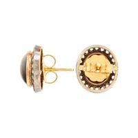 GARNET AND DIAMOND EARRINGS