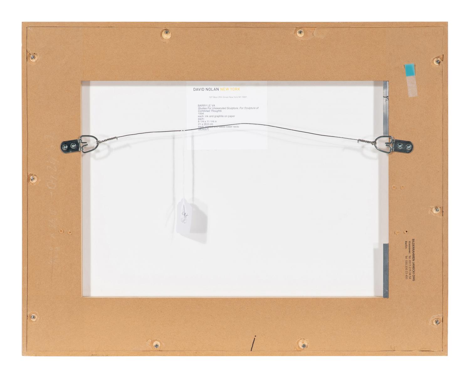 Studies for Unexecuted Sculpture, For Sculpture of Combined Thoughts, 1994 (2 works)
