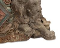 A Large Carved and Polychrome Decorated Coat of Arms of the United Kingdom
