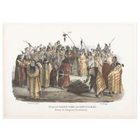 [BODMER, Karl (1809-1893)]. Scalptanz Der Monnitarri. Danse du Scalp des Meunitarris .