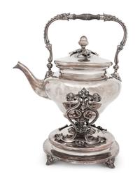 A Christofle Silver-Plate Kettle on Stand