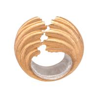 BUCCELLATI, ROSE GOLD AND PLATINUM BROOCH