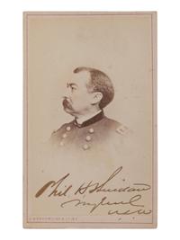 [CIVIL WAR]. FREDRICKS, C.D., photographer. Autographed CDV of Philip Henry Sheridan. New York, n.d.