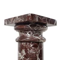 A Rosso Levanto Marble Pedestal