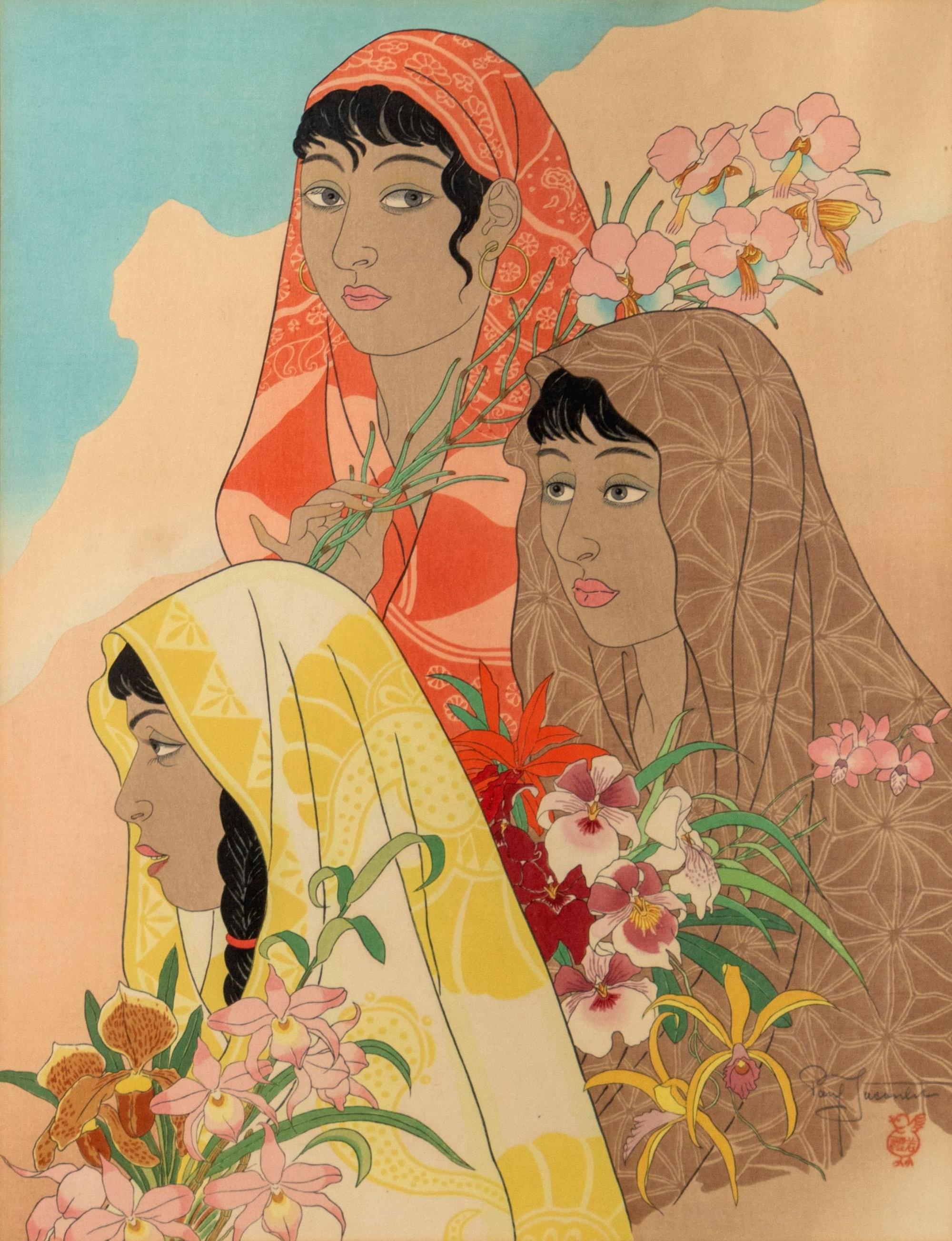 Three Jacoulet Woodblock Prints