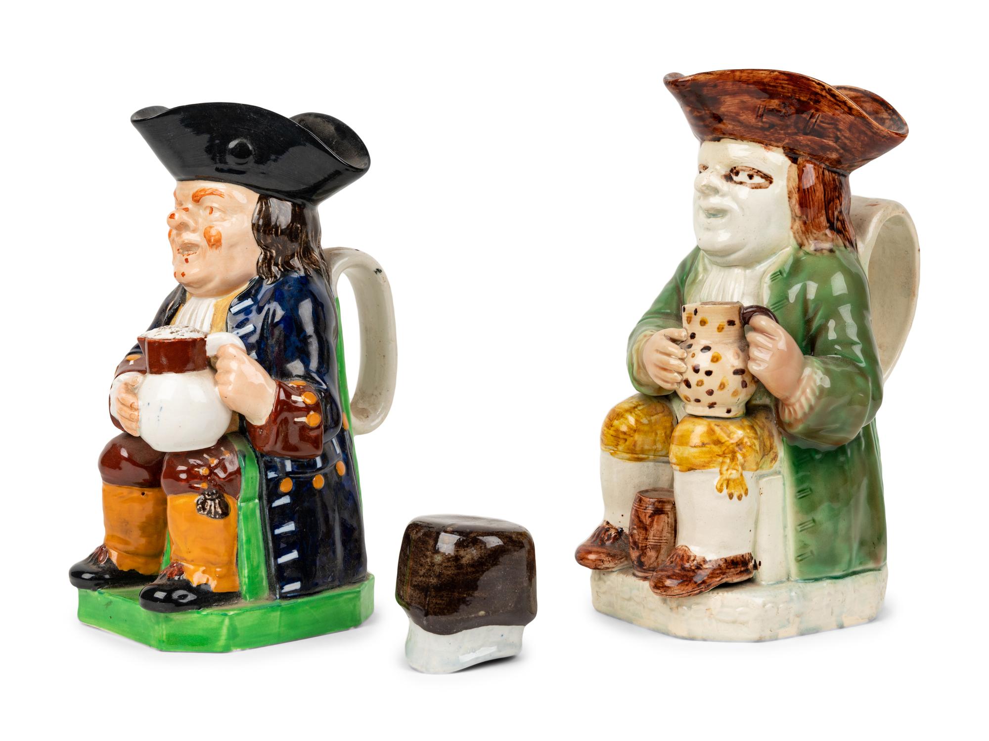 A Copeland Toby Jug with Cover and Another Toby Jug