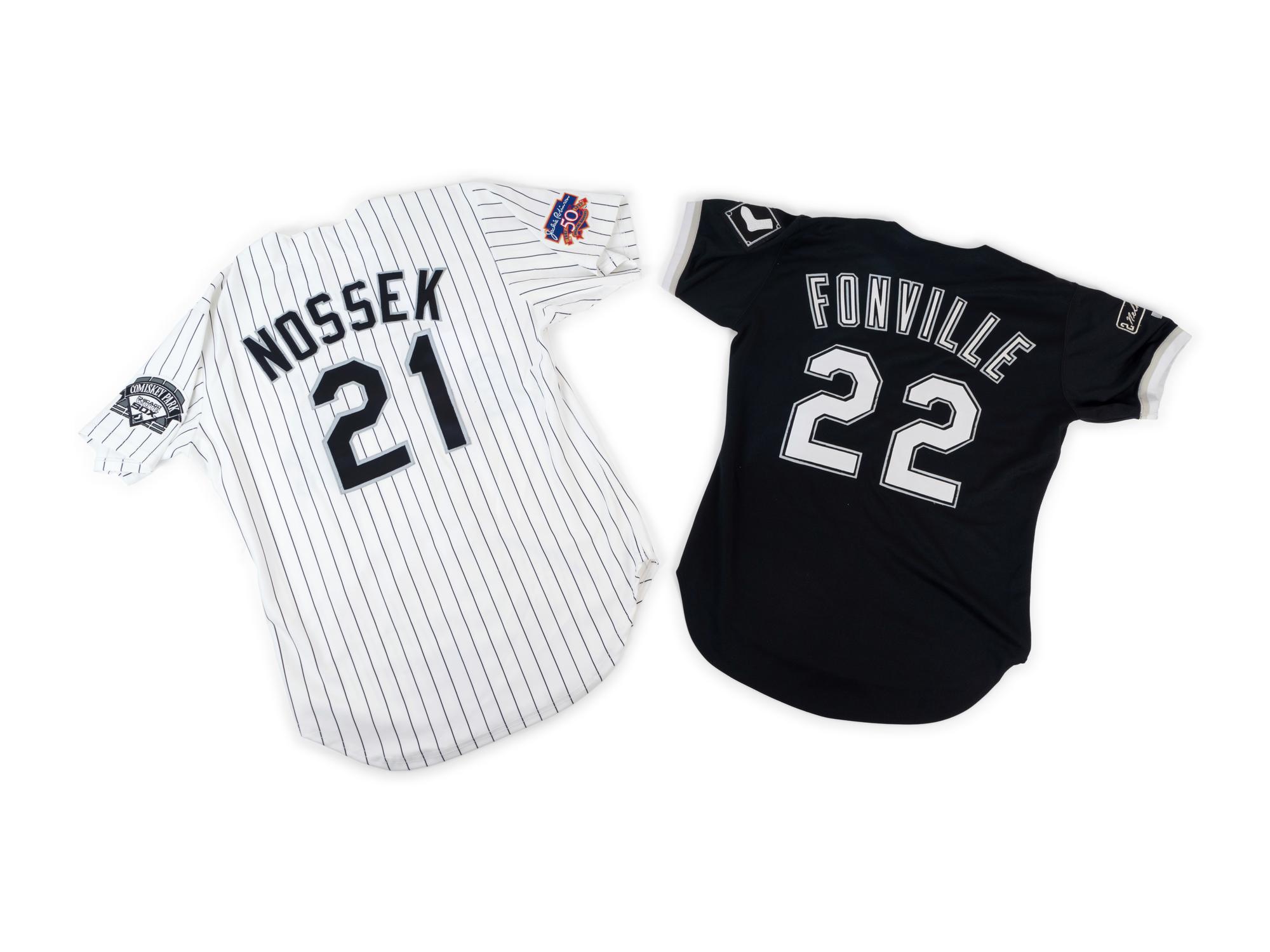 A Group of 1990s Chicago White Sox Game Used/Issued Jerseys With Jackie Robinson and Nellie Fox Patches,
