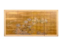 A Four-Panel Floor Screen