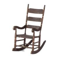 A Paint Decorated Rocking Chair