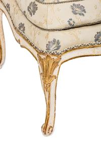 A Pair of Louis XV White-Painted and Parcel-Gilt Side Chairs