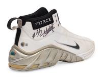 A Dikembe Mutombo Signed Autograph Game Used / Issued Adidas Basketball Shoe