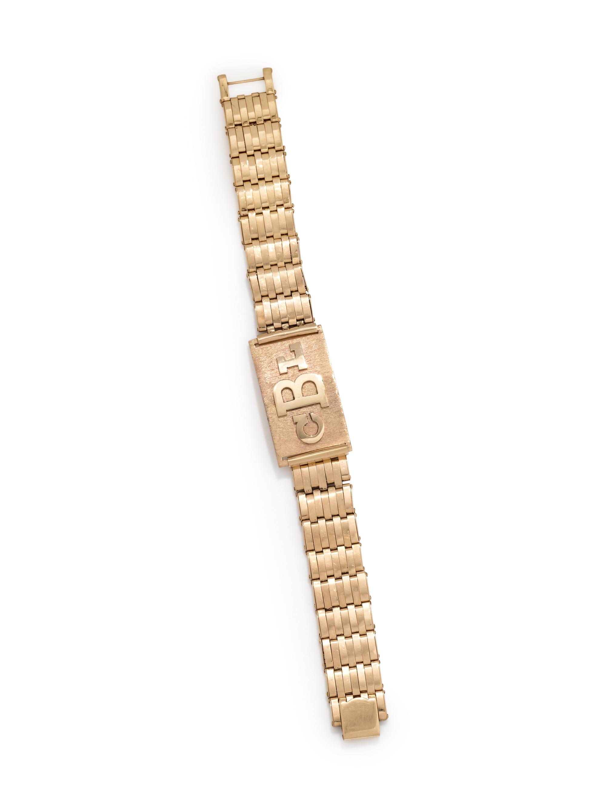 YELLOW GOLD MONOGRAM BRACELET