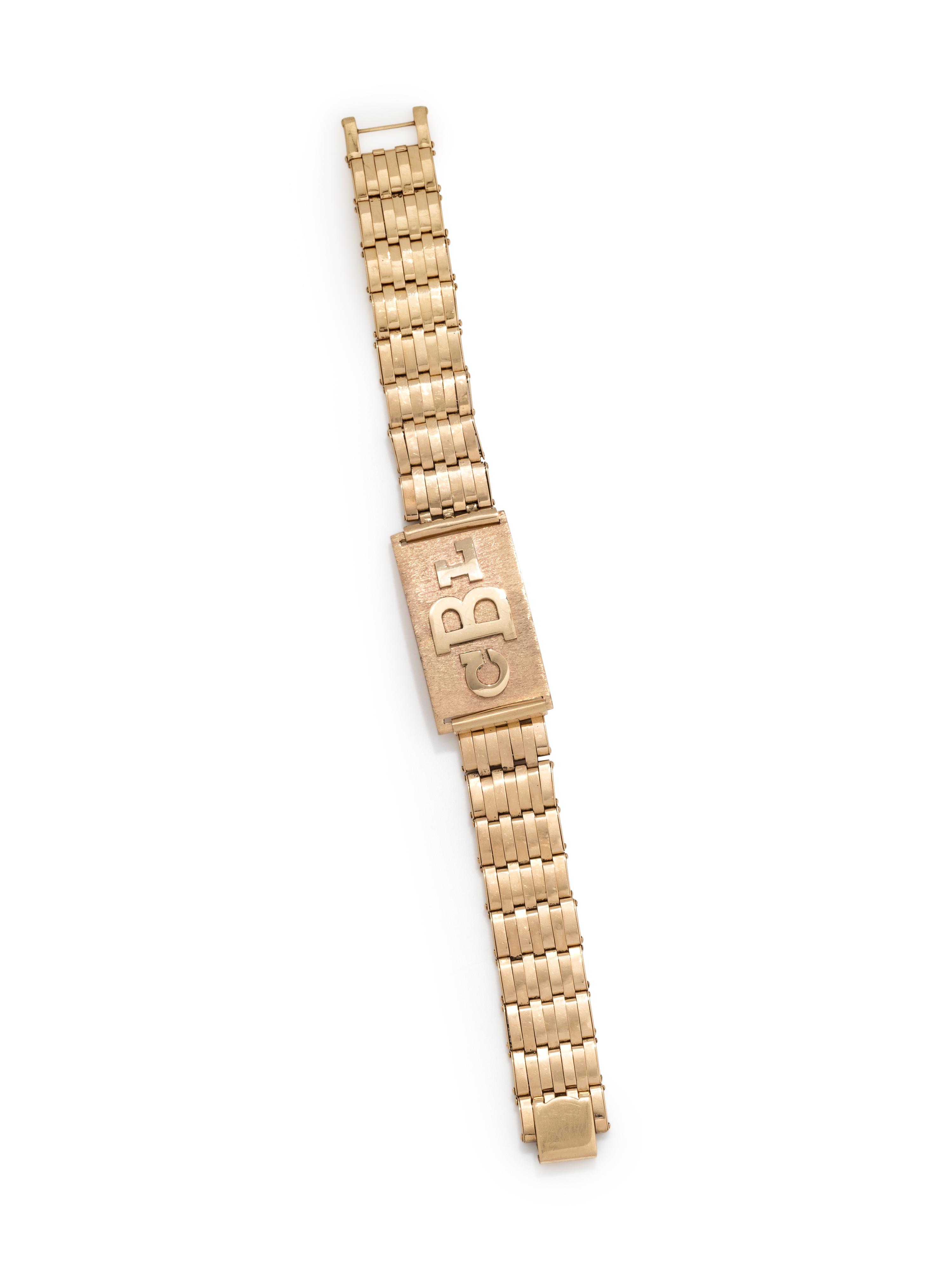 YELLOW GOLD MONOGRAM BRACELET