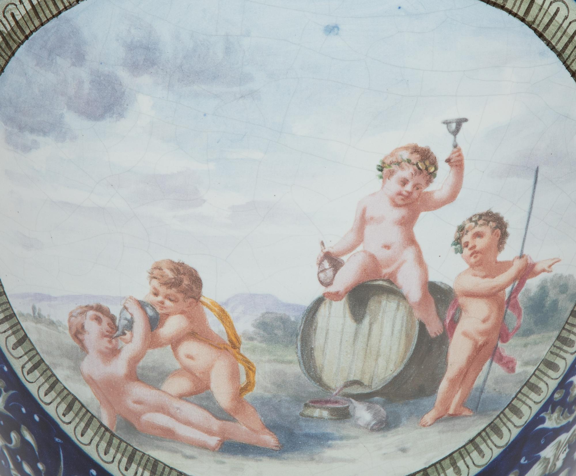 An Italian Majolica Floor Vase