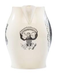 A Liverpool Transfer-Printed Creamware 'Peace, Plenty, and Independence / James Madison' Pitcher